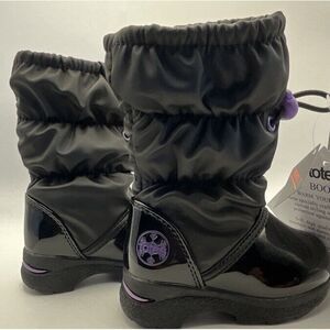 Totes Toddler Girls' Winter Boots Black With Purple Size 5T NEW‎ Very Cute
